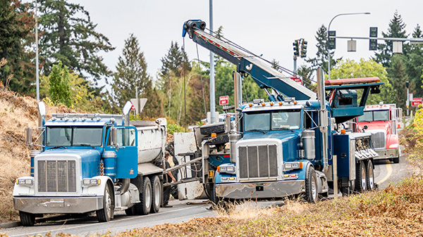 Semi needing towed